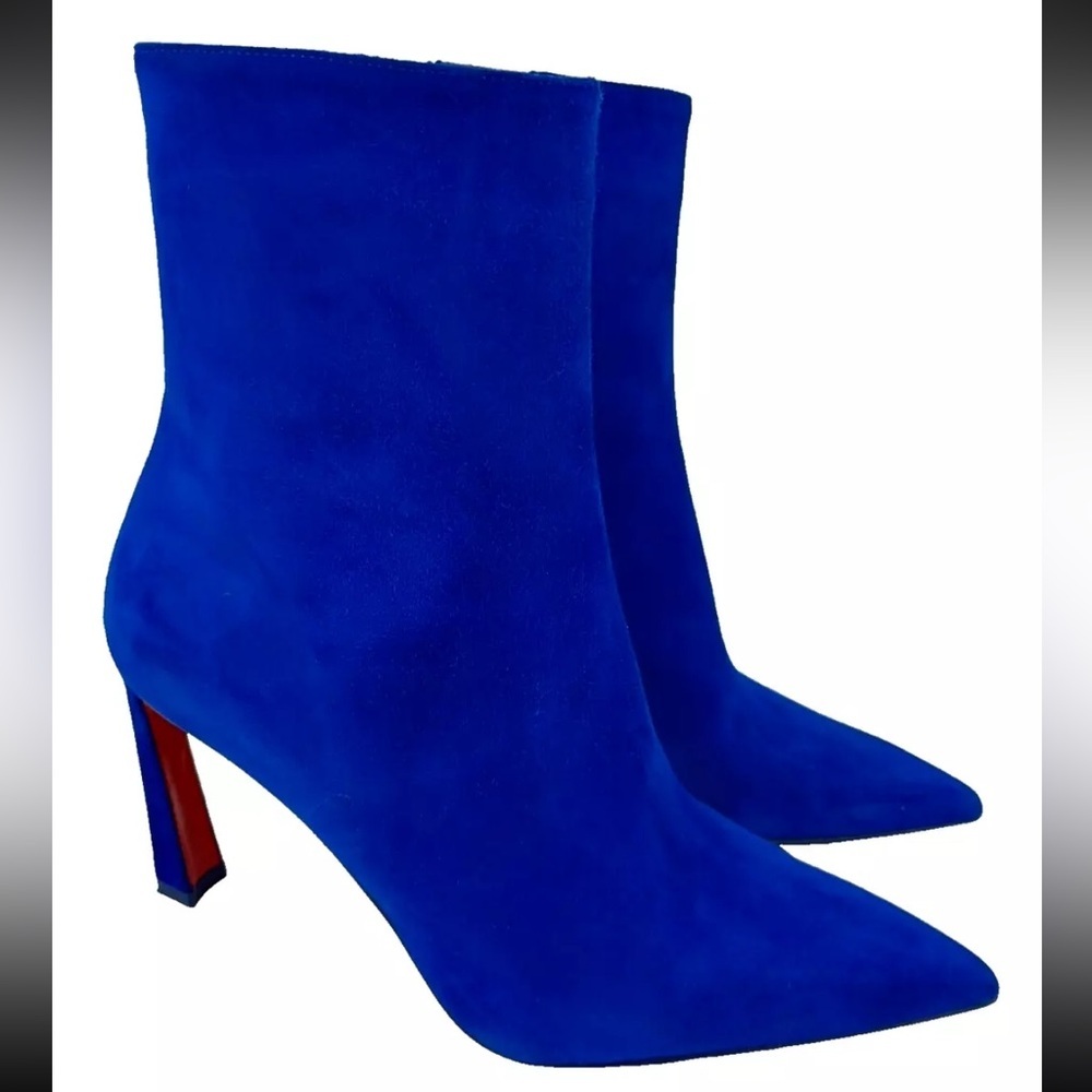 Christian Louboutin Replacement Heel Blue Booties Tips Cap, One Pair, NEW - Picture 3 of 4